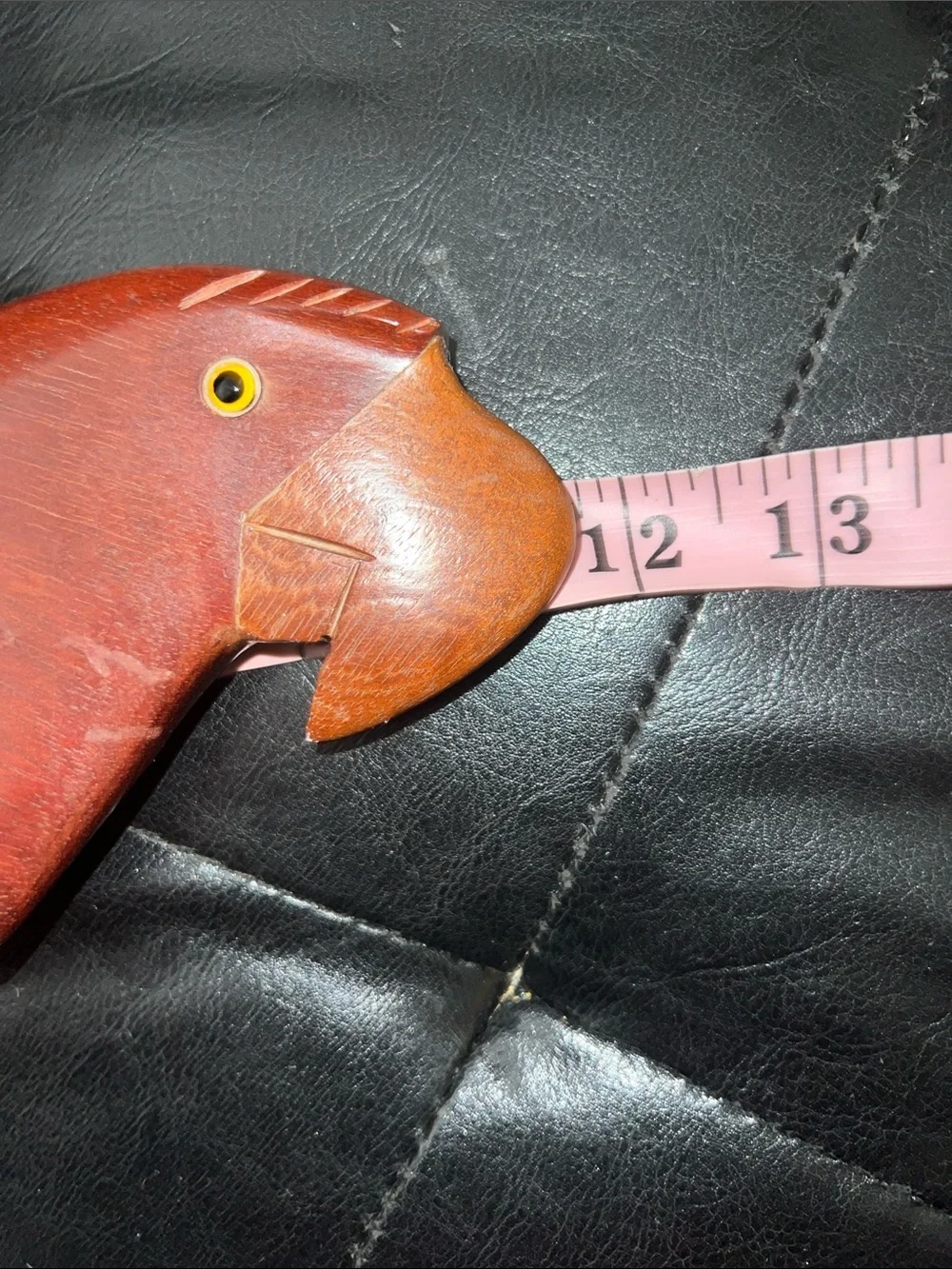 Handcrafted Wooden Parrot Vanity Tray in Mahogany stain